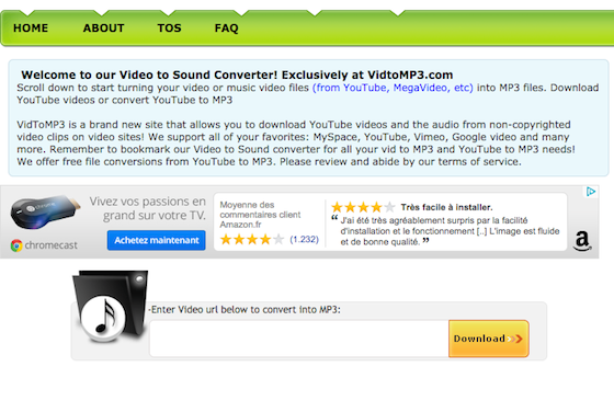 vidtomp3 video mp3 converter